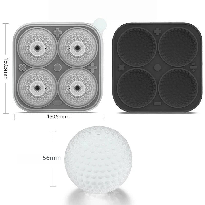 Golf Ball Ice Cube Mold with Lid