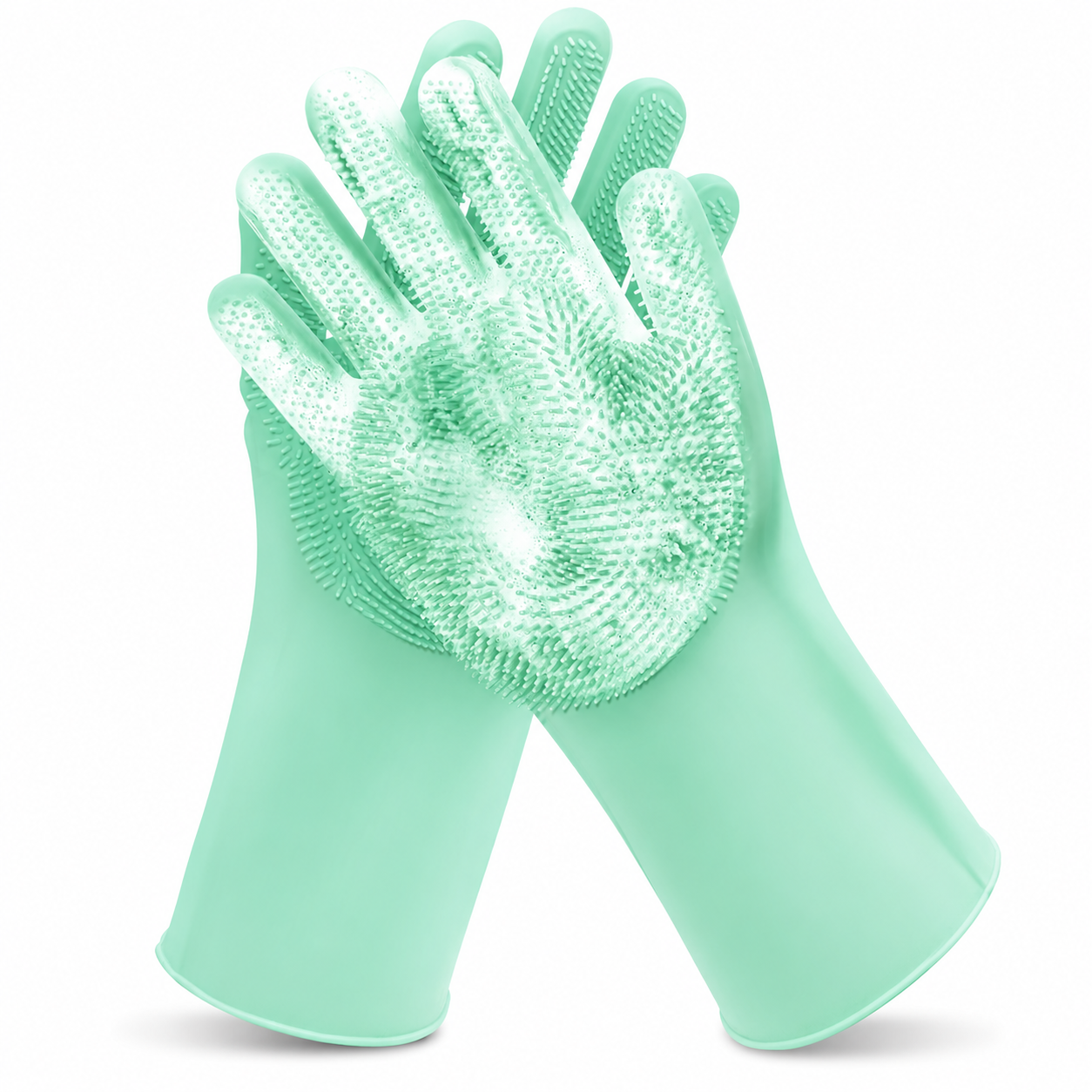 Silicone Pet Grooming Gloves for Bathing, Massage & Hair Removal