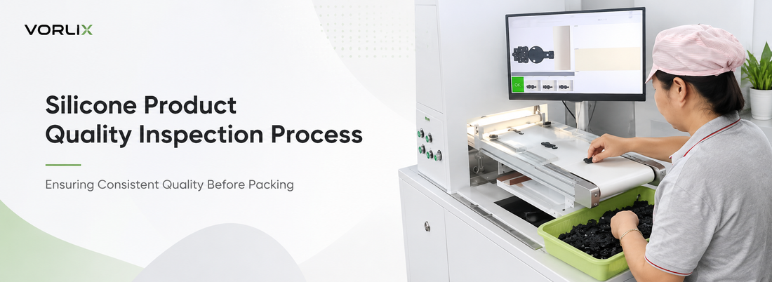 Silicone product quality inspection process using automated visual inspection equipment at VORLIX