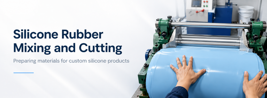 Silicone rubber mixing and cutting process for custom silicone products at VORLIX factory
