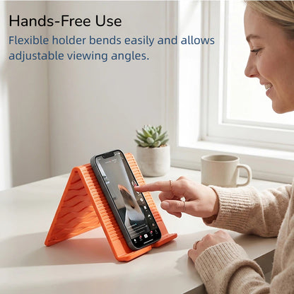 Adjustable Silicone Foldable Phone Holder – Portable Bendable Stand for Desk, Travel & Hands-Free Use