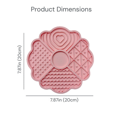 Flower-Shaped Pet Lick Mat with Suction Cups | Slow Feeder Silicone Treat Mat for Dogs & Cats
