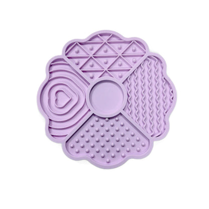 Flower-Shaped Pet Lick Mat with Suction Cups | Slow Feeder Silicone Treat Mat for Dogs & Cats