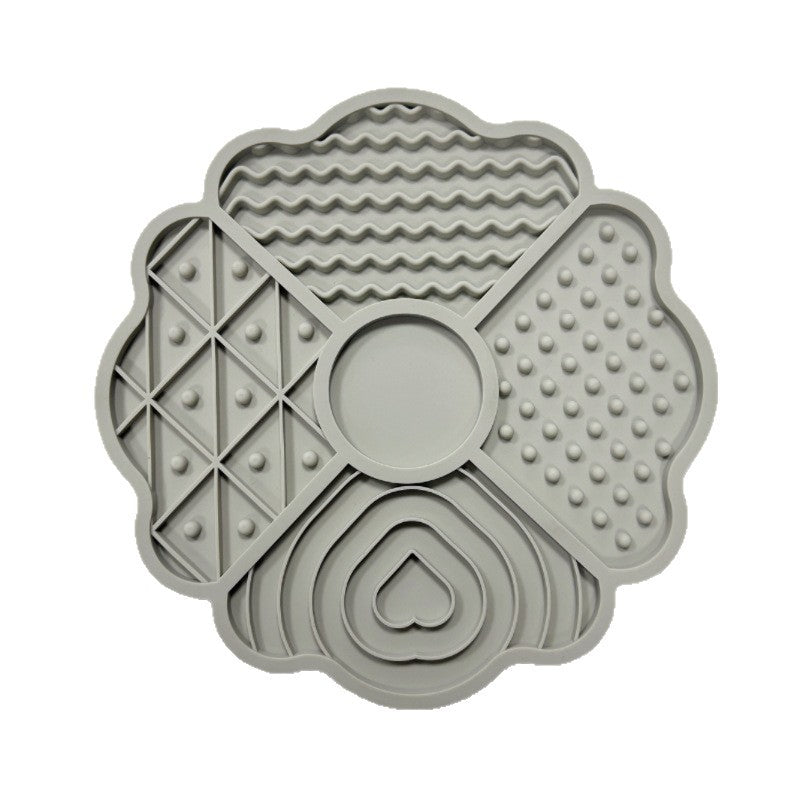 Flower-Shaped Pet Lick Mat with Suction Cups | Slow Feeder Silicone Treat Mat for Dogs & Cats