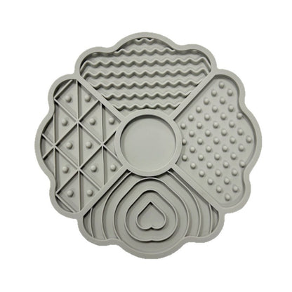 Flower-Shaped Pet Lick Mat with Suction Cups | Slow Feeder Silicone Treat Mat for Dogs & Cats