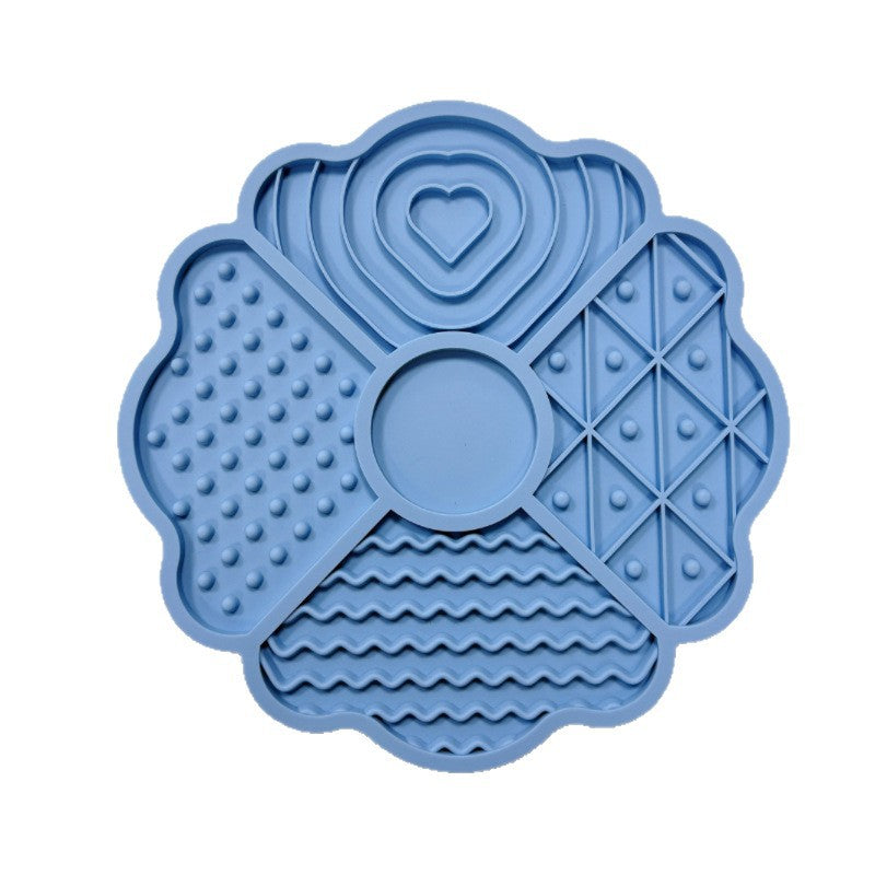 Flower-Shaped Pet Lick Mat with Suction Cups | Slow Feeder Silicone Treat Mat for Dogs & Cats
