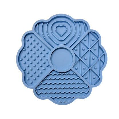 Flower-Shaped Pet Lick Mat with Suction Cups | Slow Feeder Silicone Treat Mat for Dogs & Cats