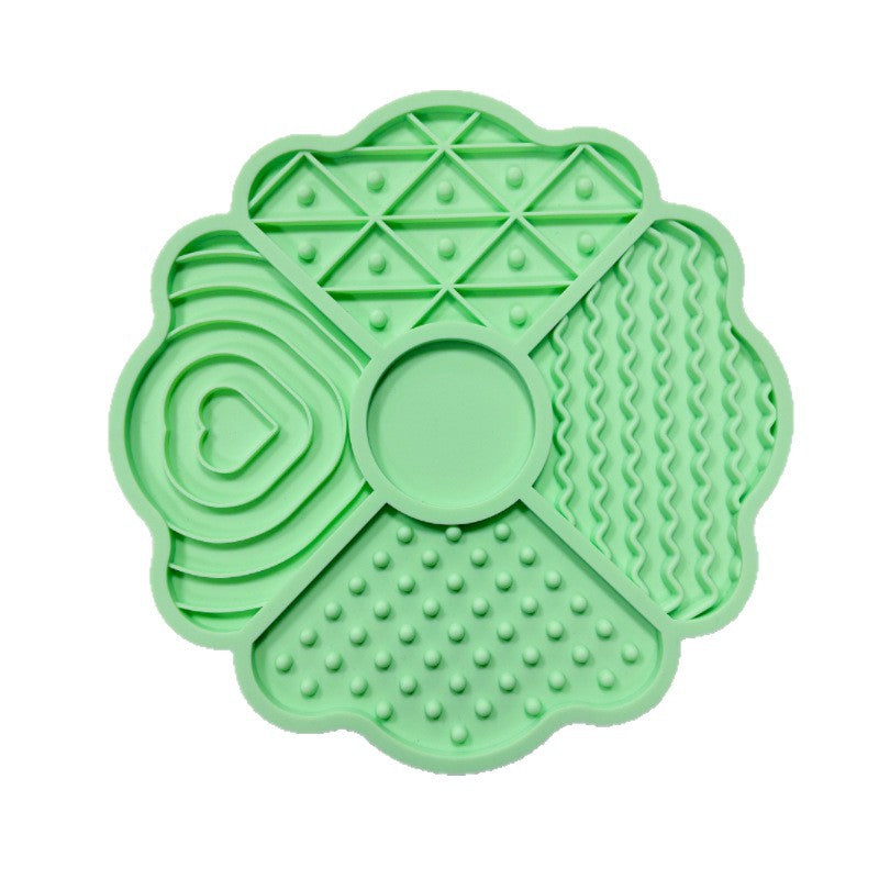 Flower-Shaped Pet Lick Mat with Suction Cups | Slow Feeder Silicone Treat Mat for Dogs & Cats