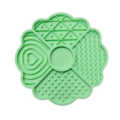 Flower-Shaped Pet Lick Mat with Suction Cups | Slow Feeder Silicone Treat Mat for Dogs & Cats