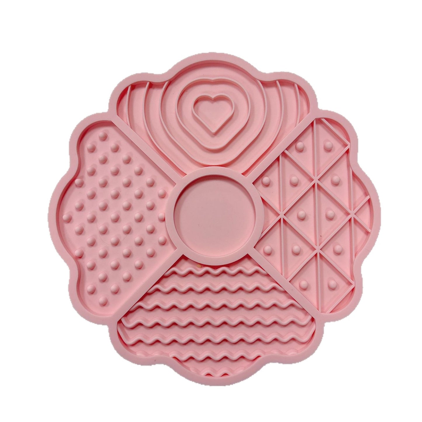 Flower-Shaped Pet Lick Mat with Suction Cups | Slow Feeder Silicone Treat Mat for Dogs & Cats
