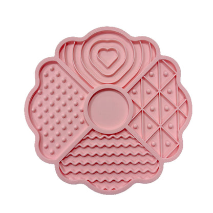 Flower-Shaped Pet Lick Mat with Suction Cups | Slow Feeder Silicone Treat Mat for Dogs & Cats