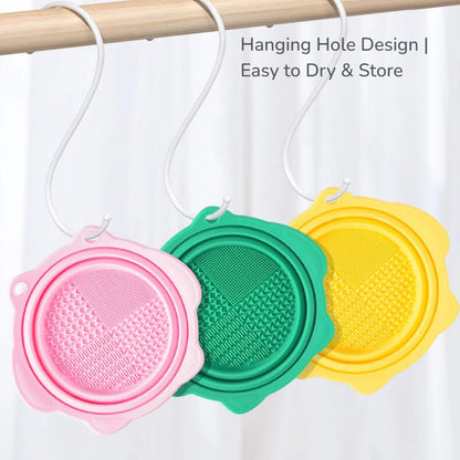 Foldable Silicone Makeup Brush Cleaning Bowl, Custom Colors Available