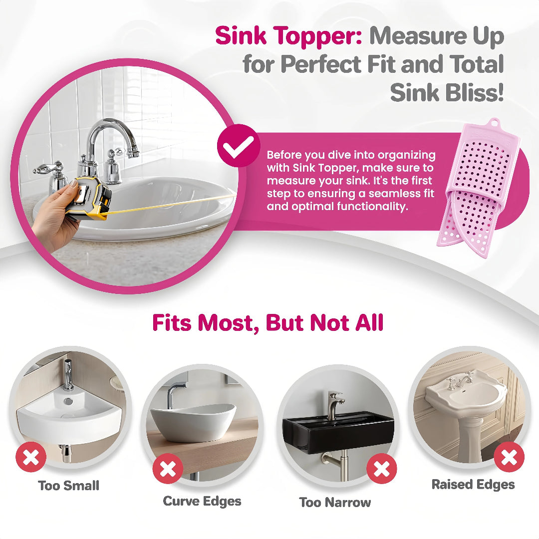 Foldable Silicone Makeup Sink Topper Mat