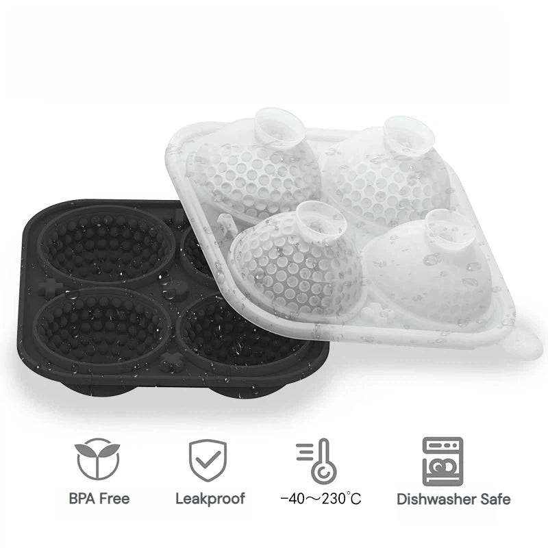 Golf Ball Ice Cube Mold with Lid