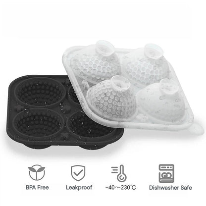 Golf Ball Ice Cube Mold with Lid