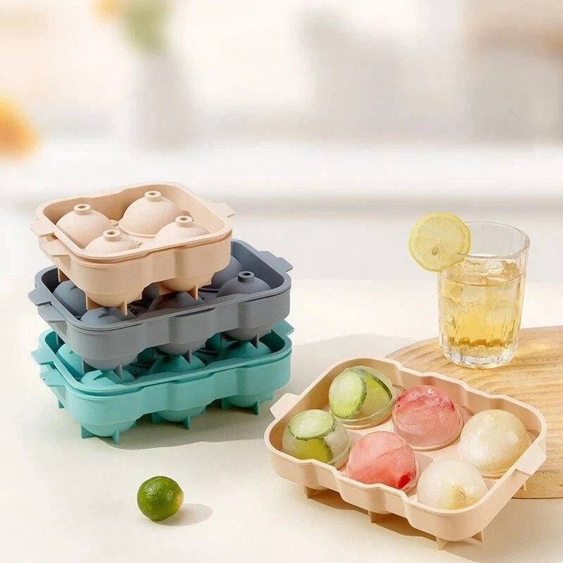 Silicone Ice Ball Mold with Lid