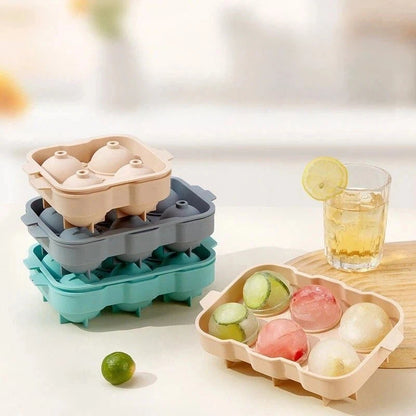 Silicone Ice Ball Mold with Lid