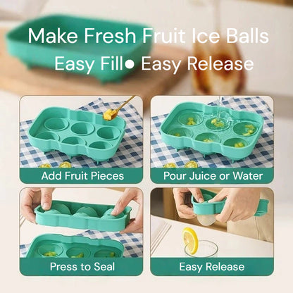 Silicone Ice Ball Mold with Lid