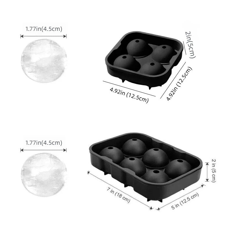 Silicone Ice Ball Mold with Lid
