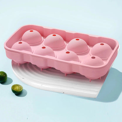 Silicone Ice Ball Mold with Lid