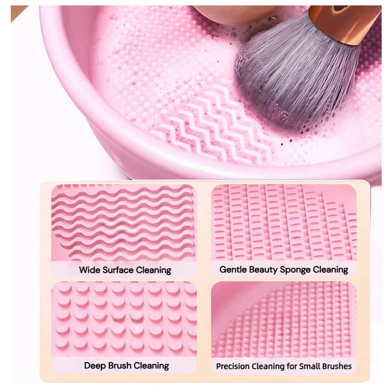 2-in-1 Silicone Makeup Brush Cleaner & Holder Cup