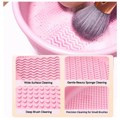 2-in-1 Silicone Makeup Brush Cleaner & Holder Cup