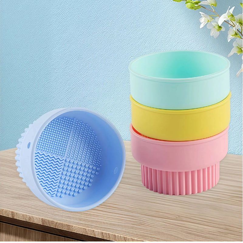 2-in-1 Silicone Makeup Brush Cleaner & Holder Cup