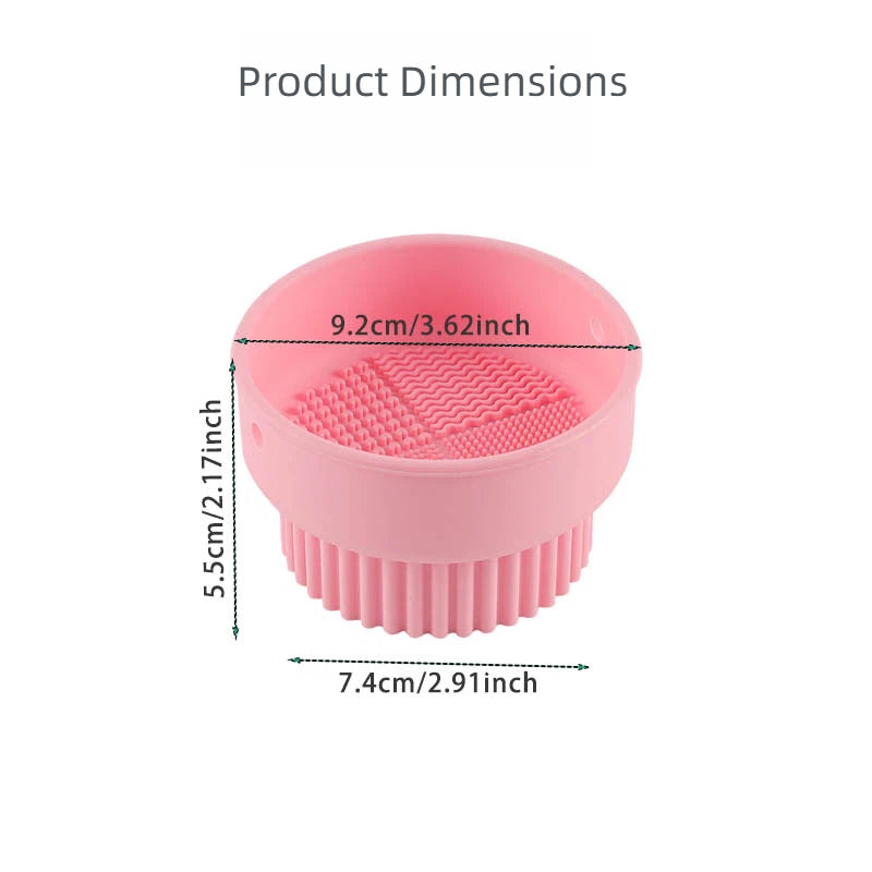 2-in-1 Silicone Makeup Brush Cleaner & Holder Cup