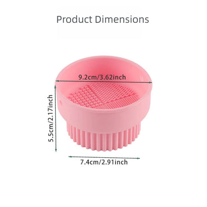 2-in-1 Silicone Makeup Brush Cleaner & Holder Cup
