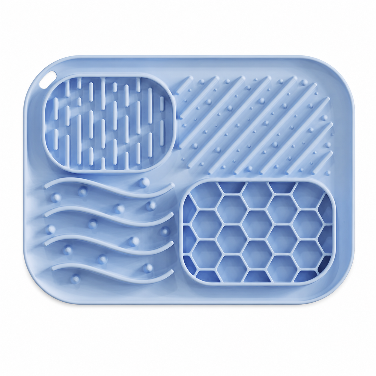 Blue multifunctional silicone slow feeder and lick mat