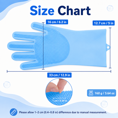 Silicone Pet Grooming Gloves for Bathing, Massage & Hair Removal