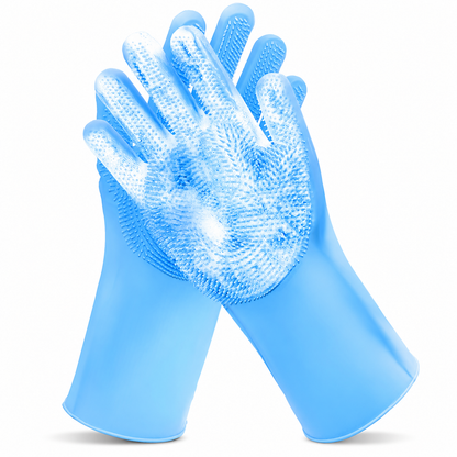 Silicone Pet Grooming Gloves for Bathing, Massage & Hair Removal