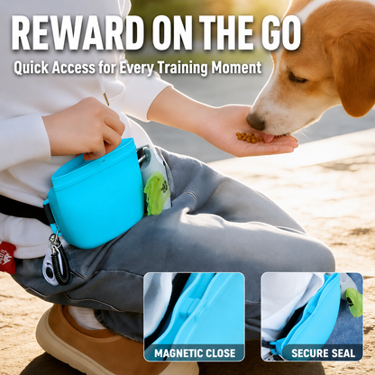 Silicone Pet Training Treat Pouch with Magnetic Closure