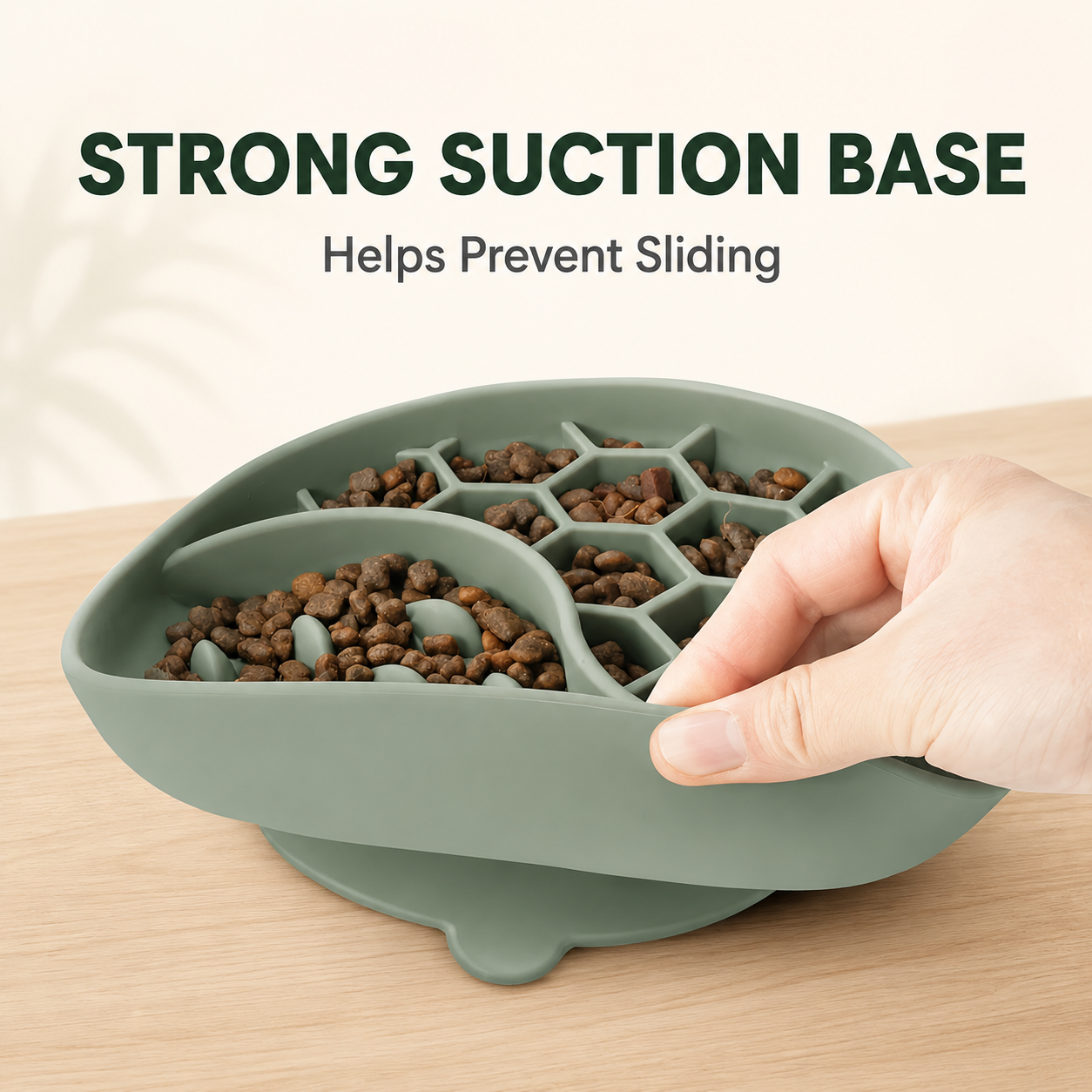 Silicone Slow Feeder Bowl for Dogs & Cats with Suction Base