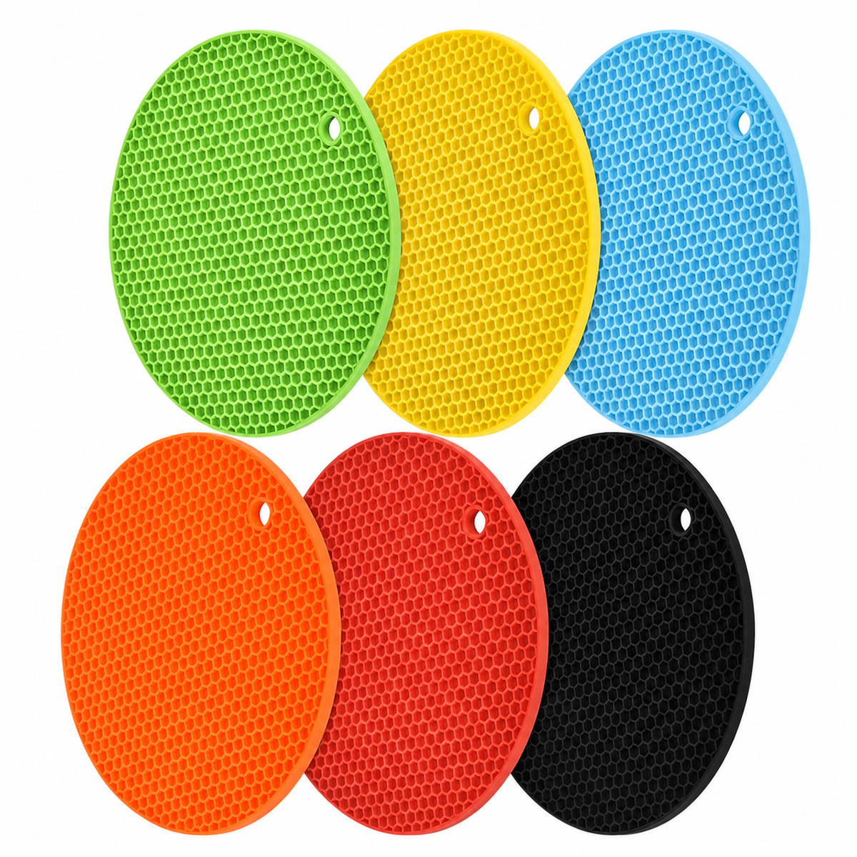 Round Honeycomb Silicone Trivet Mat – Heat-Resistant Pot Holder