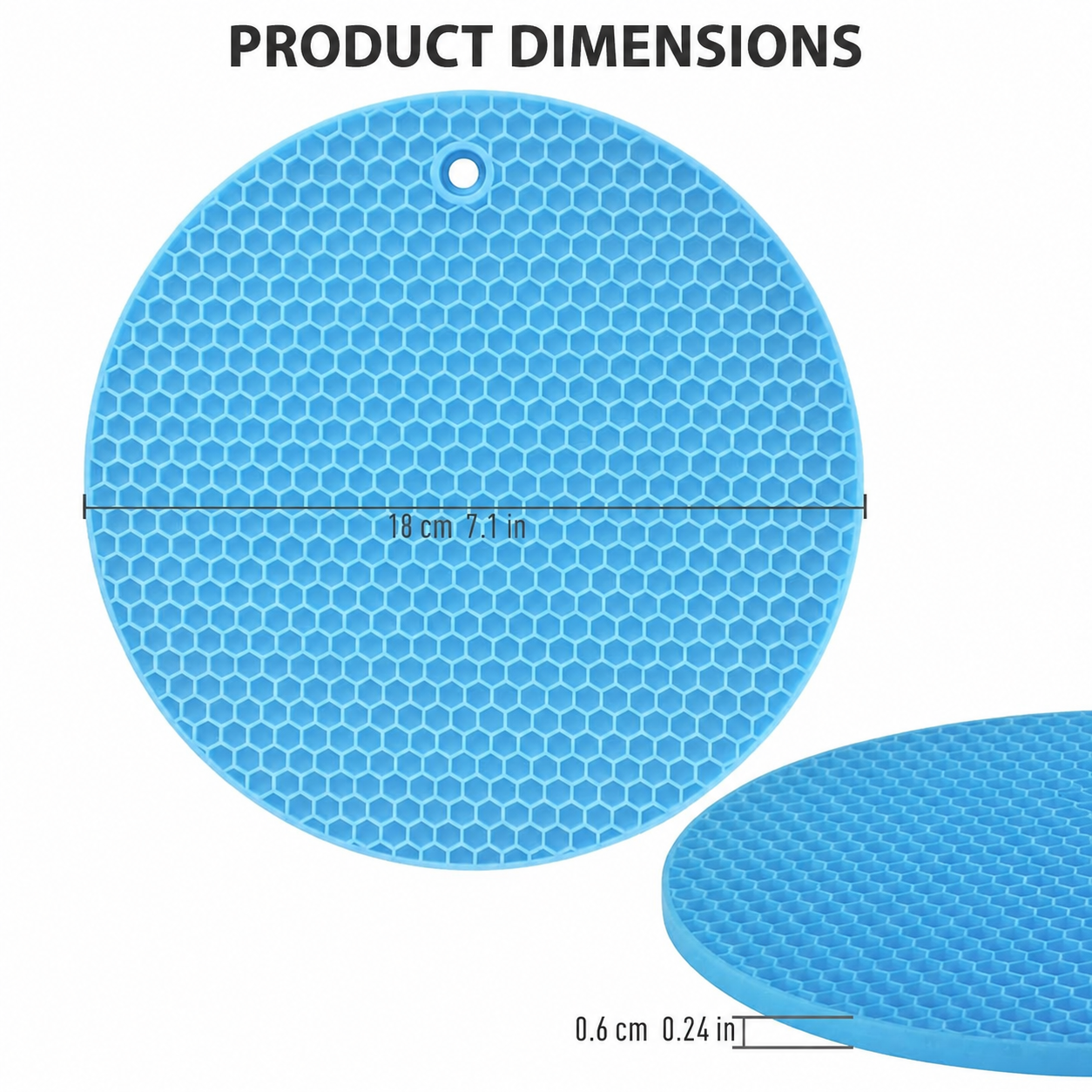 Round Honeycomb Silicone Trivet Mat – Heat-Resistant Pot Holder