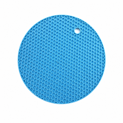 Round Honeycomb Silicone Trivet Mat – Heat-Resistant Pot Holder