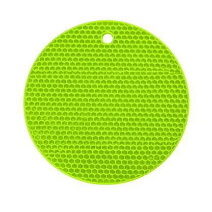 Round Honeycomb Silicone Trivet Mat – Heat-Resistant Pot Holder