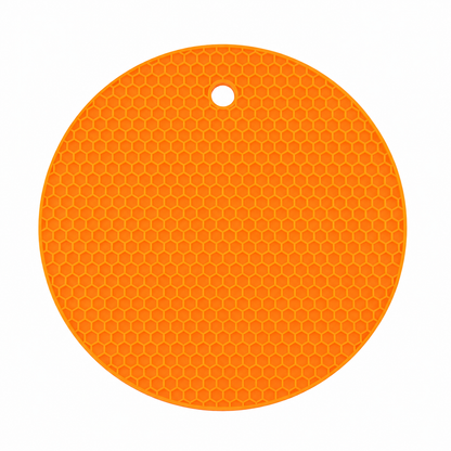 Round Honeycomb Silicone Trivet Mat – Heat-Resistant Pot Holder
