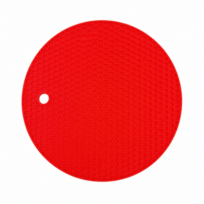 Round Honeycomb Silicone Trivet Mat – Heat-Resistant Pot Holder