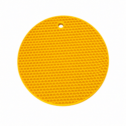 Round Honeycomb Silicone Trivet Mat – Heat-Resistant Pot Holder