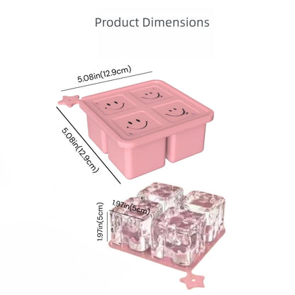 4-Cavity Large Ice Cube Mold