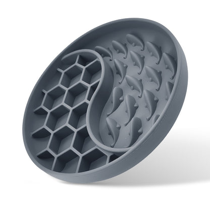 Silicone Slow Feeder Bowl for Dogs & Cats with Suction Base