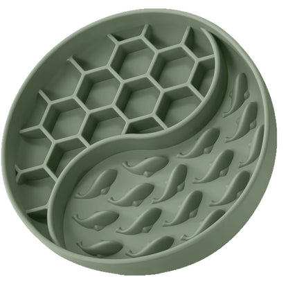 Silicone Slow Feeder Bowl for Dogs & Cats with Suction Base